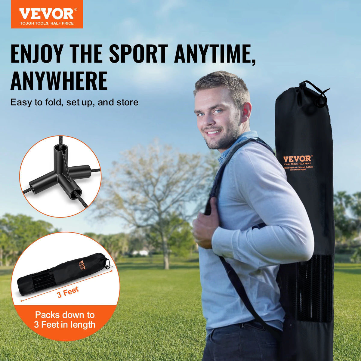 SucceBuy Adjustable Multi Sport Net Set for Badminton Volleyball Tennis