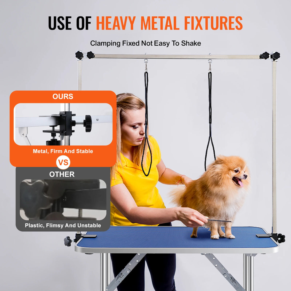 Foldable Pet Grooming Table With Clamp And Grooming Loop