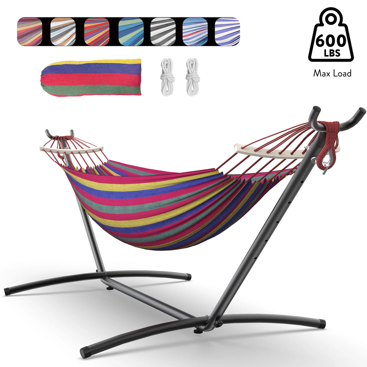 GYROOR Adjustable Stand Hammock with 600 Pound Capacity