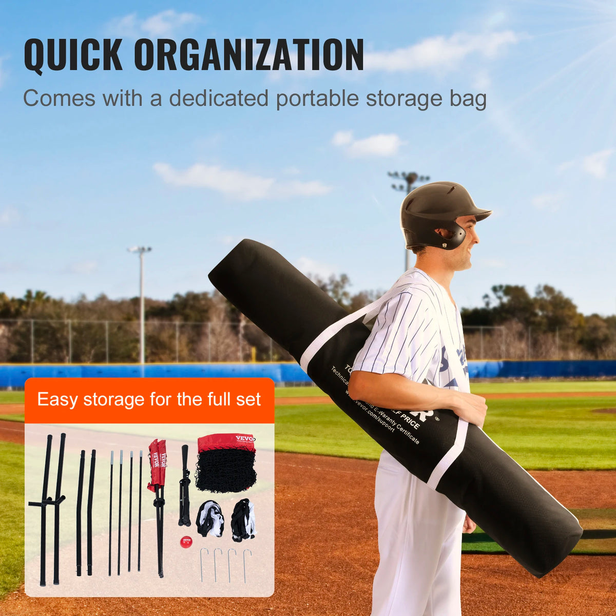 SucceBuy Baseball Practice Net With Strike Zone And Ball Collector