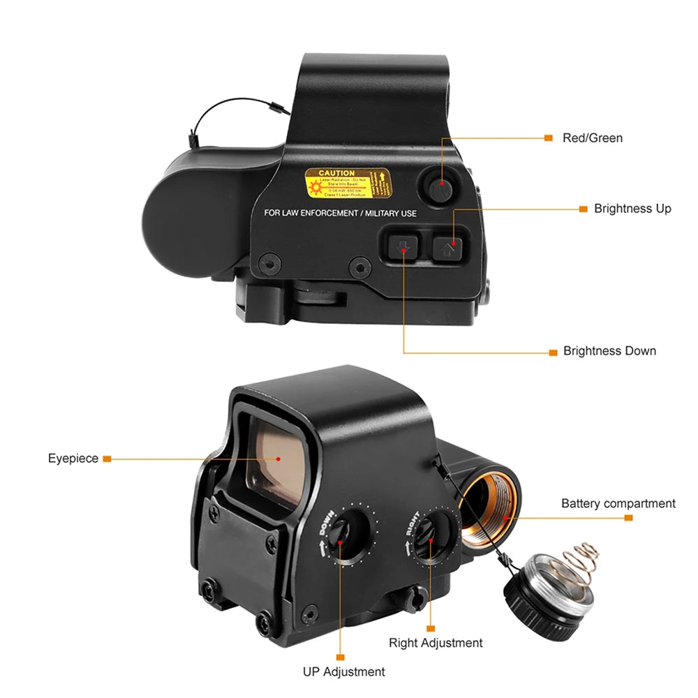 Bestsight Holographic Reflex Rifle Sight Scope With Adjustable Reticle