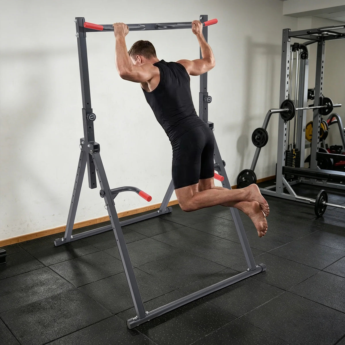 Adjustable Foldable Pull Up Station With Sturdy Horizontal Bar
