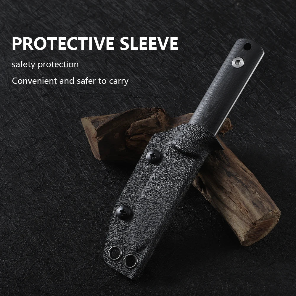 DC53 Steel Fixed Blade Survival Knife With G10 Handle Sheath