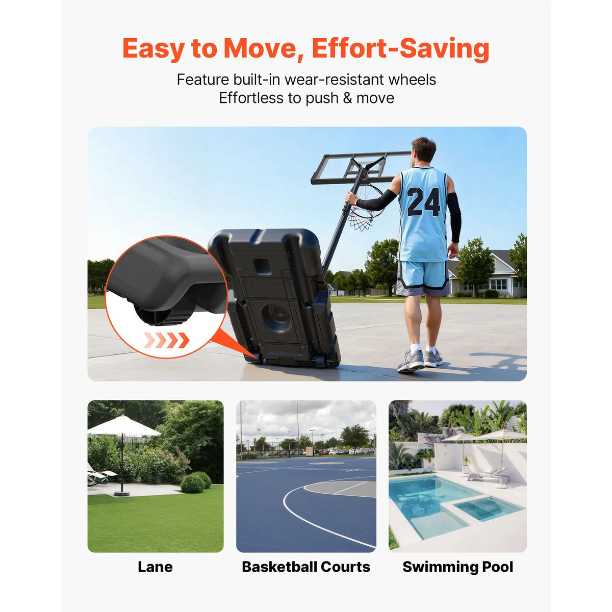 Oeny Portable Height Adjustable Basketball Hoop Stand