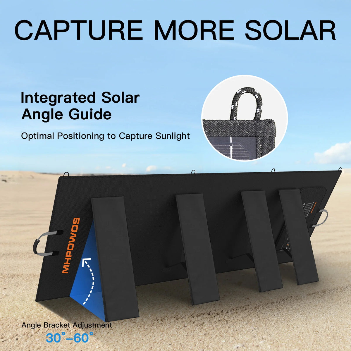 MHPOWOS 400W Foldable Portable Solar Panel for RV and Camping
