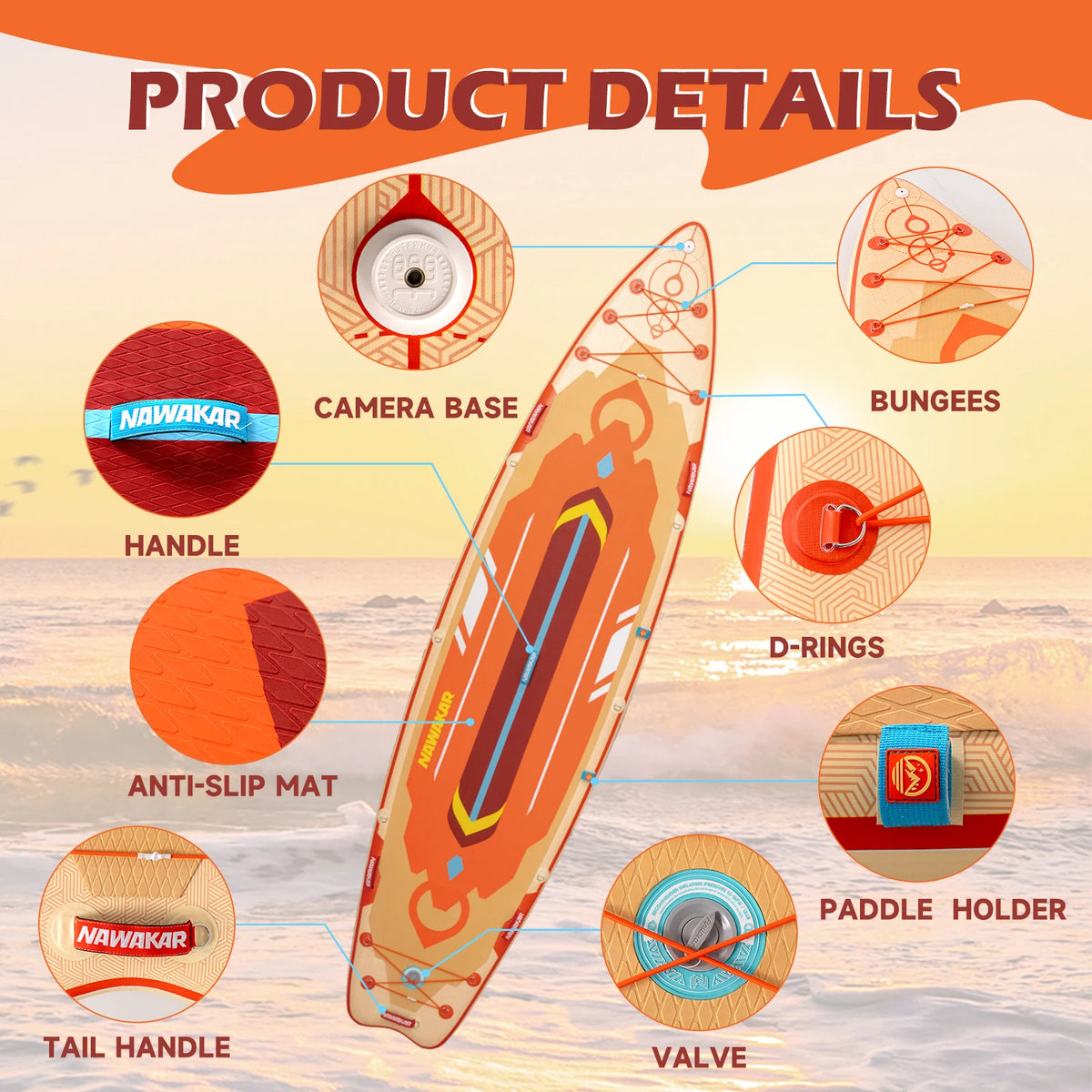 Professional Reinforced Stand Up Paddleboard for Water Sports