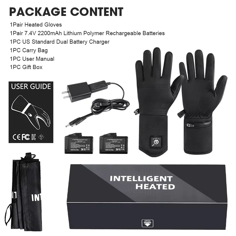 Savior Rechargeable Heated Gloves for Skiing and Outdoor Sports