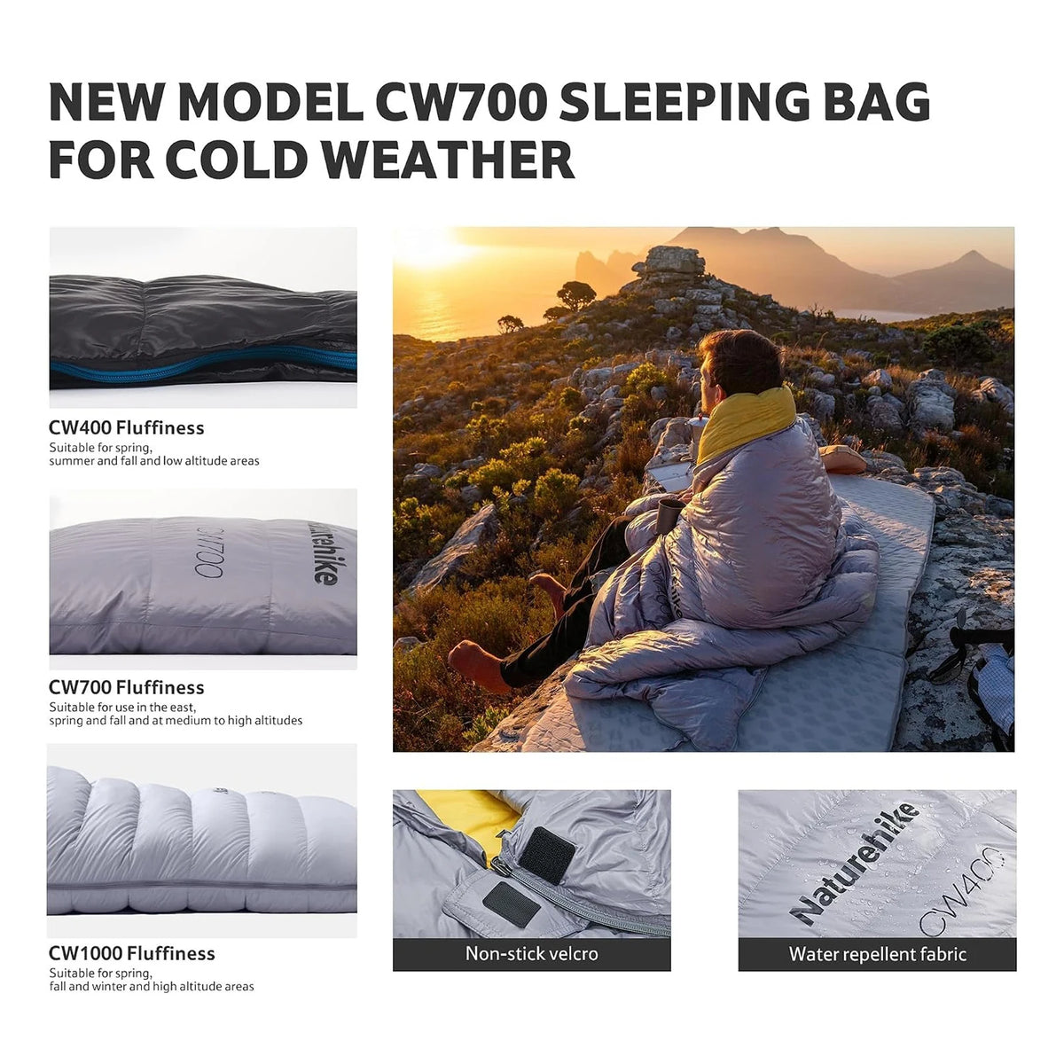 Naturehike Ultralight Duck Down Sleeping Bag For Camping And Hiking