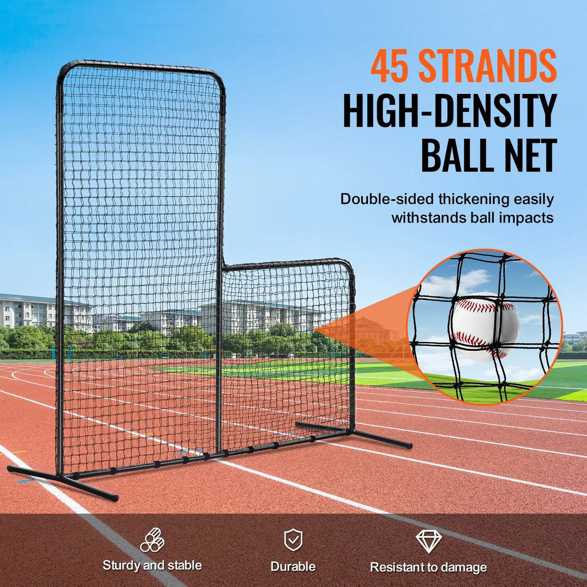 Portable Baseball Softball Batting Safety Screen With Carry Bag
