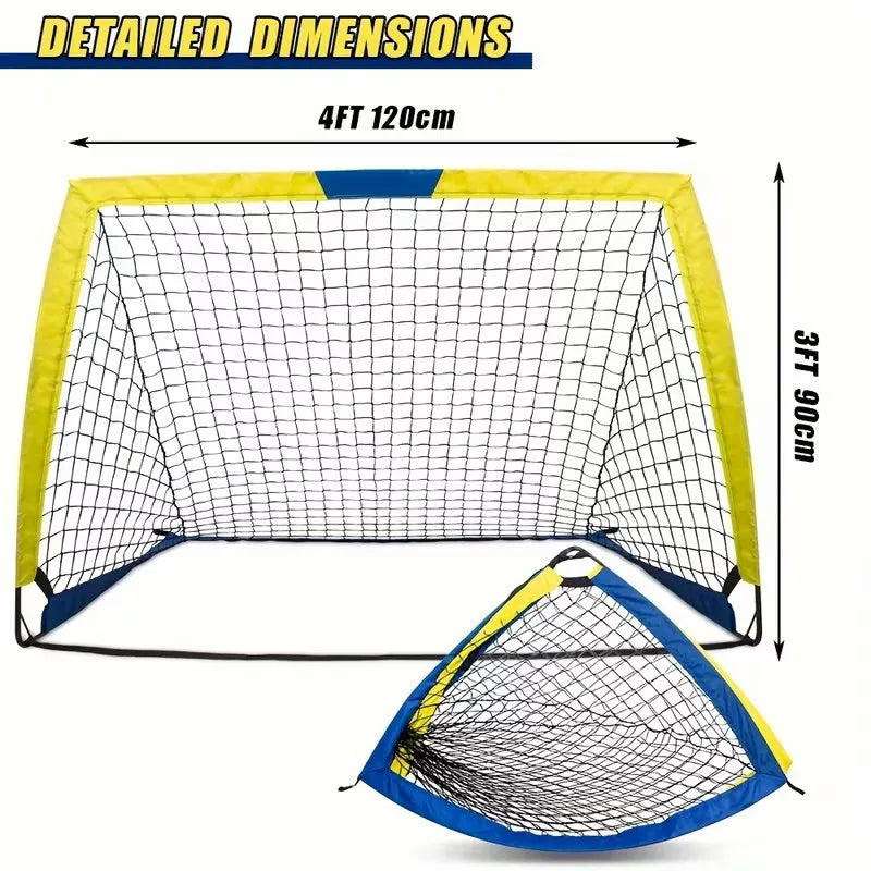 Portable Pop Up Soccer Goals Two Pack For Yard Training