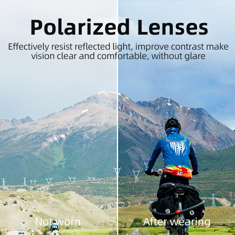 ROCKBROS Polarized UV400 Sports Sunglasses for Cycling and Outdoor Use