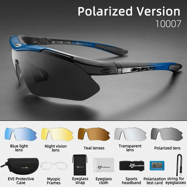 ROCKBROS Photochromic Cycling Glasses for Mountain Biking UV400 Protection