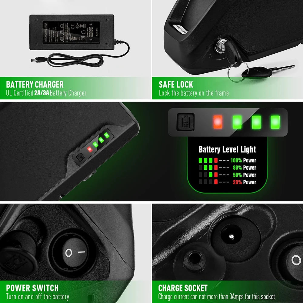 Unitpackpower Downtube Ebike Battery Pack Long Lasting Lithium Cells