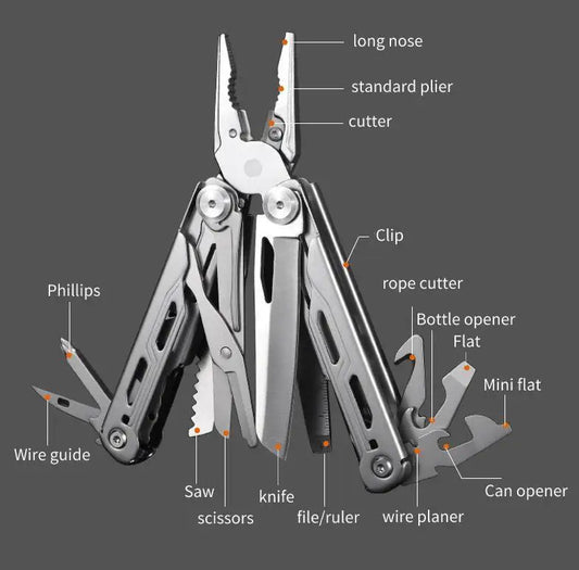 Daicamping DL10 Folding Multitool Pliers And Emergency Knife