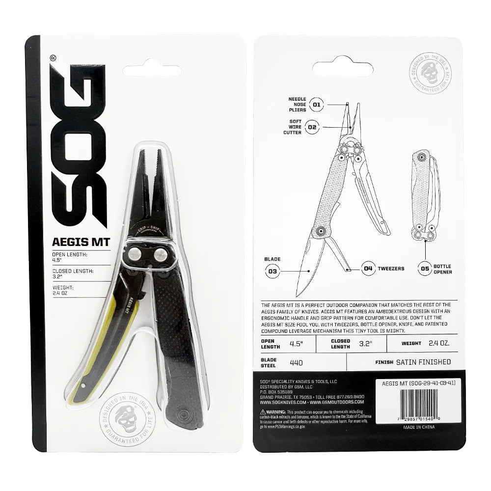 SOG Aegis MT Tactical Multi Tool Pliers for Outdoor Repairs