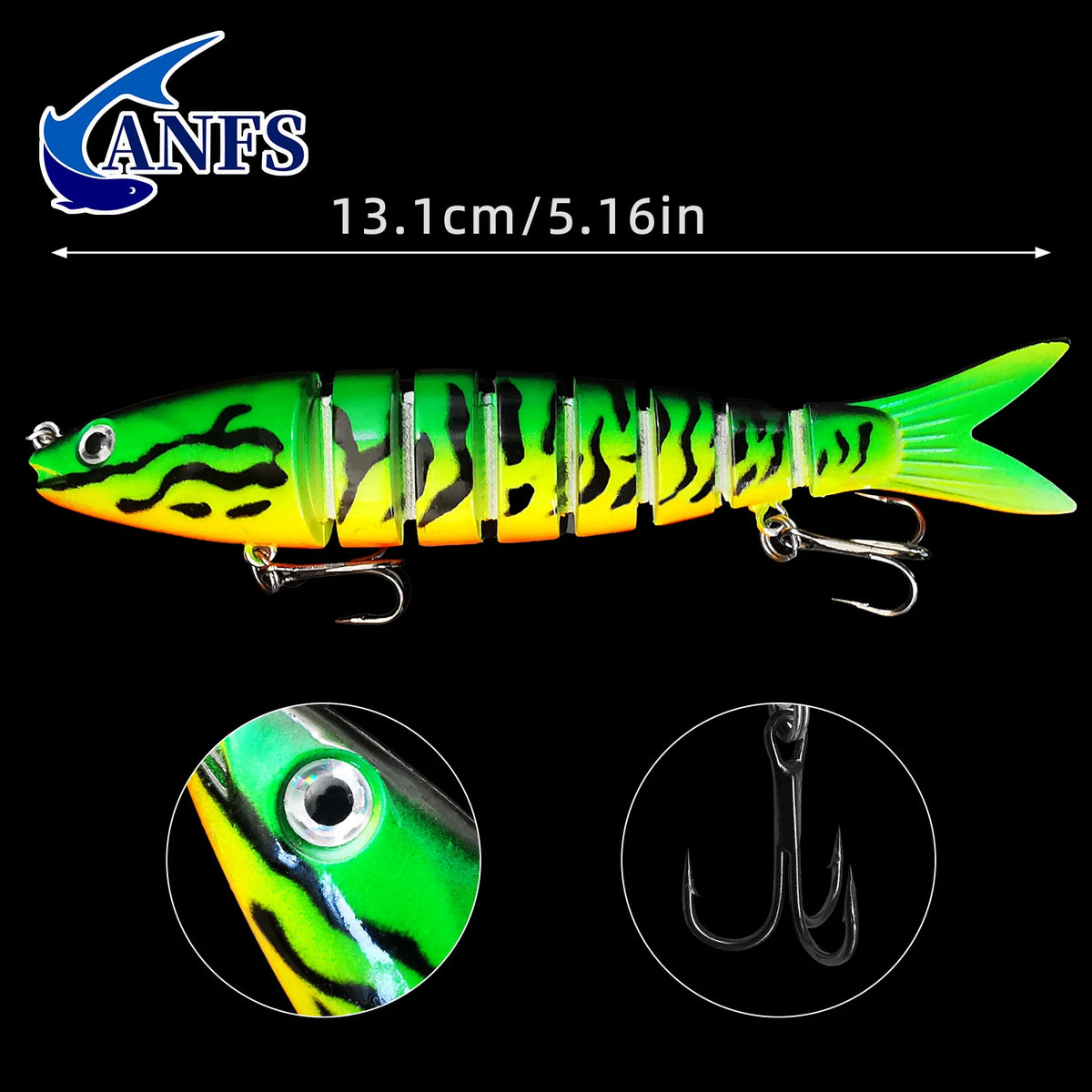 ANFS Jointed Swimbait Fishing Lures for Bass Trout and Perch