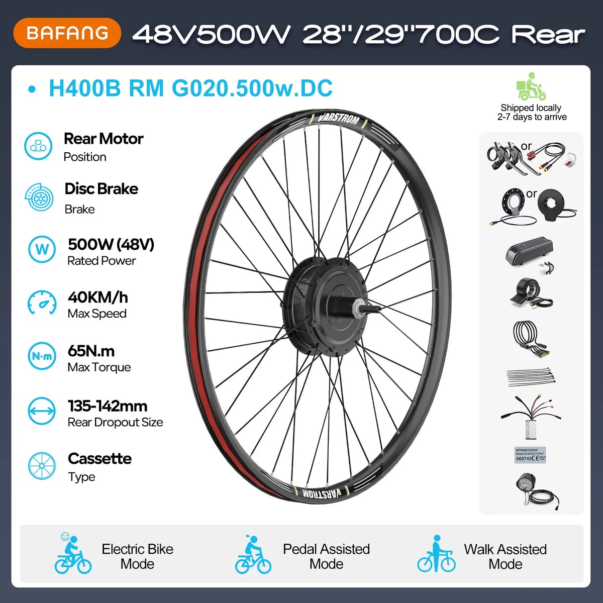 Bafang Brushless Rear Electric Bike Hub Motor Drive