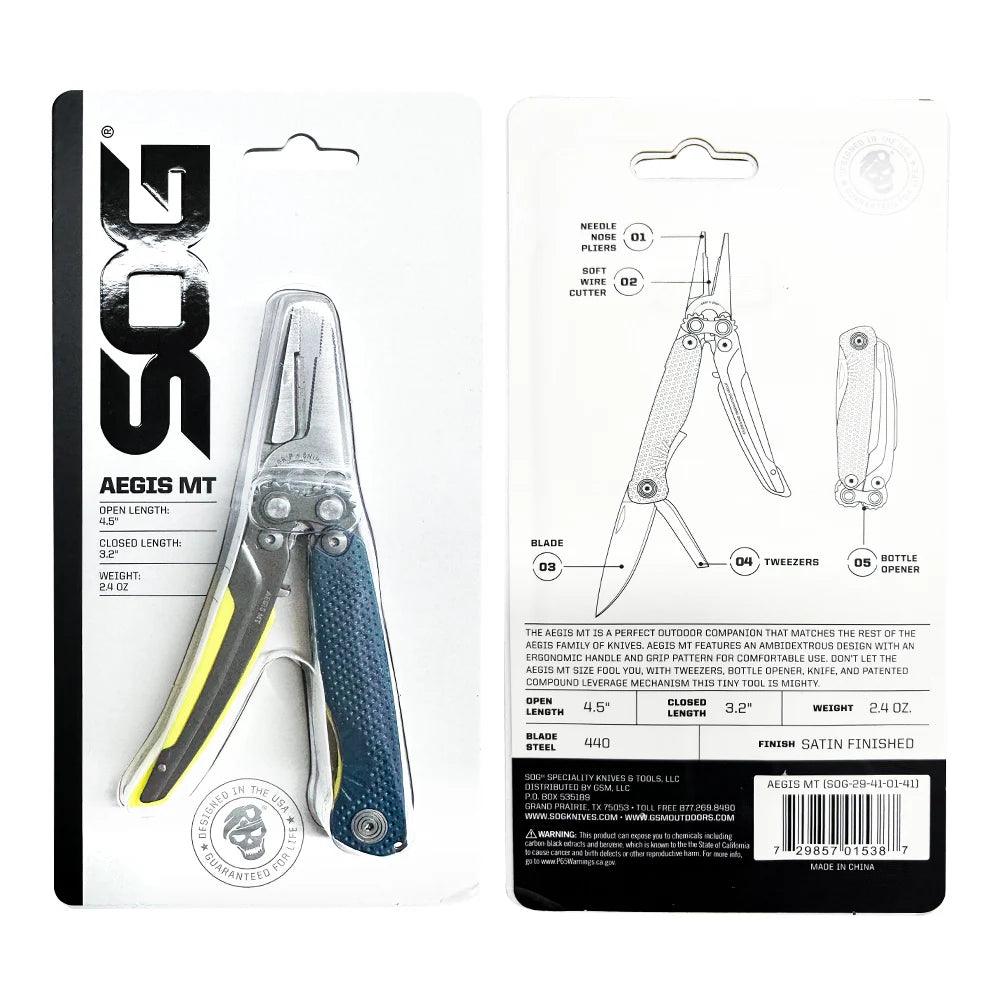SOG Aegis MT Tactical Multi Tool Pliers for Outdoor Repairs
