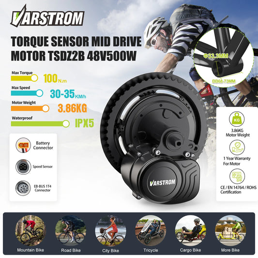 Varstrom 48V Mid Drive Motor Conversion Kit For Electric Bikes
