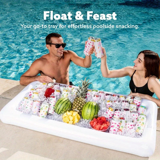 Inflatable Serving Bar Tray Set With Drain Plug For Picnics