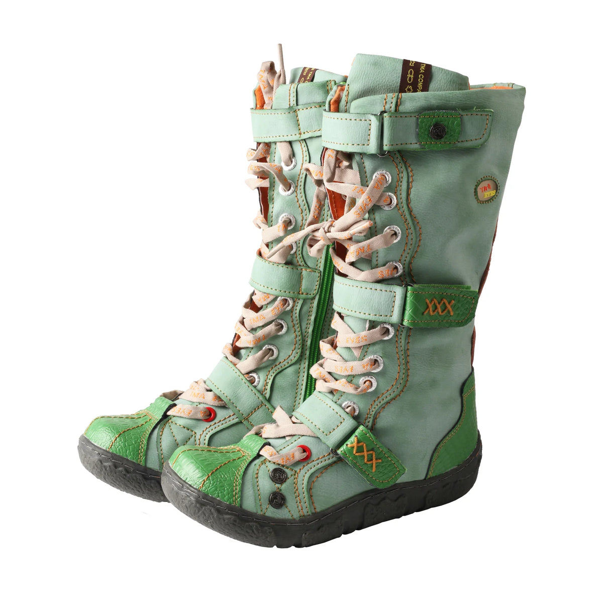 TMA EYES Women's Plush Lined Lace Up Winter Snow Boots