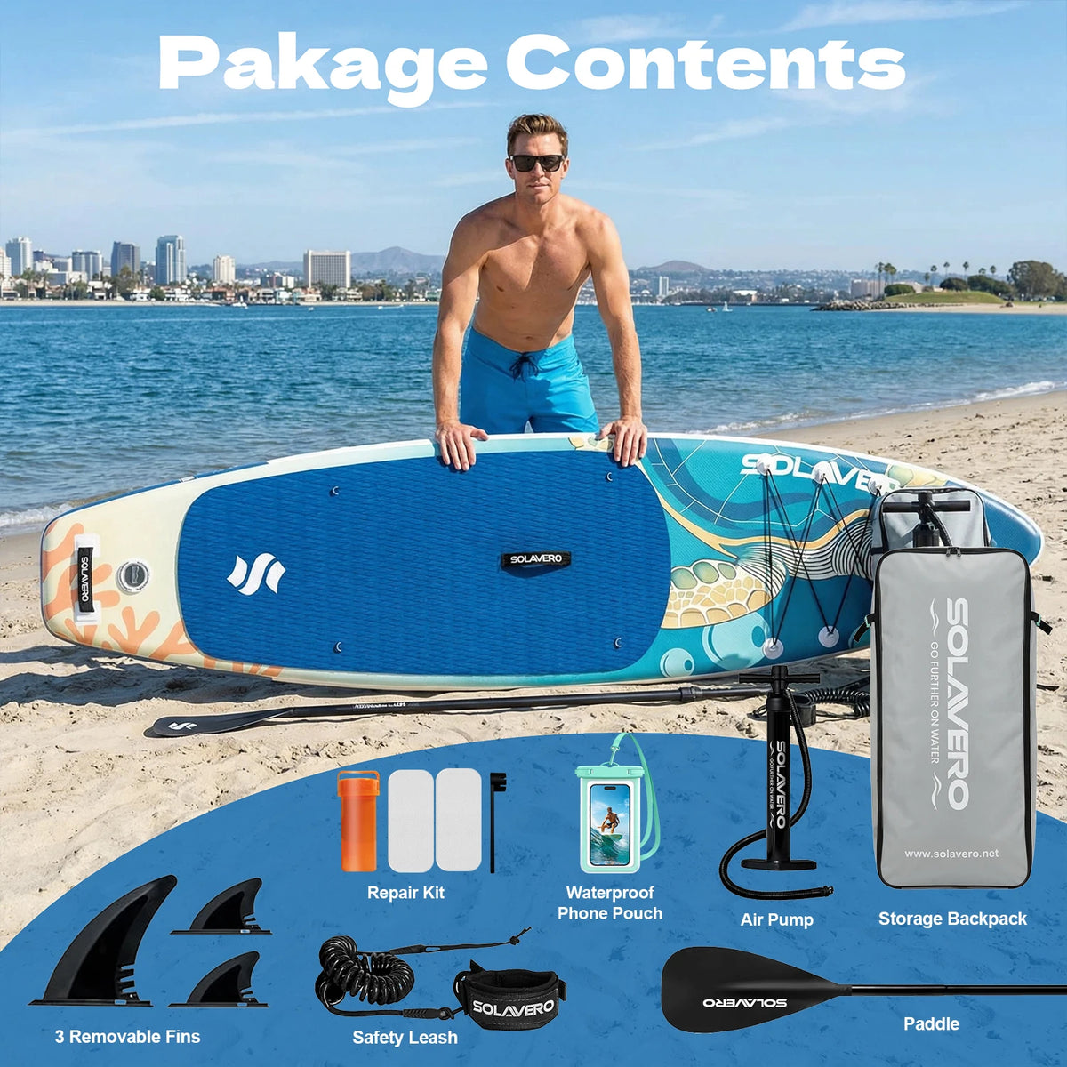 Nebmaax Inflatable Stand Up Paddle Board With Non Slip Deck