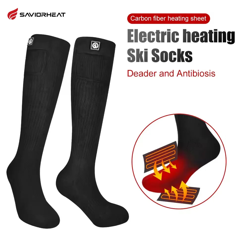 Savior Rechargeable Heated Thermal Socks for Outdoor Winter Activities