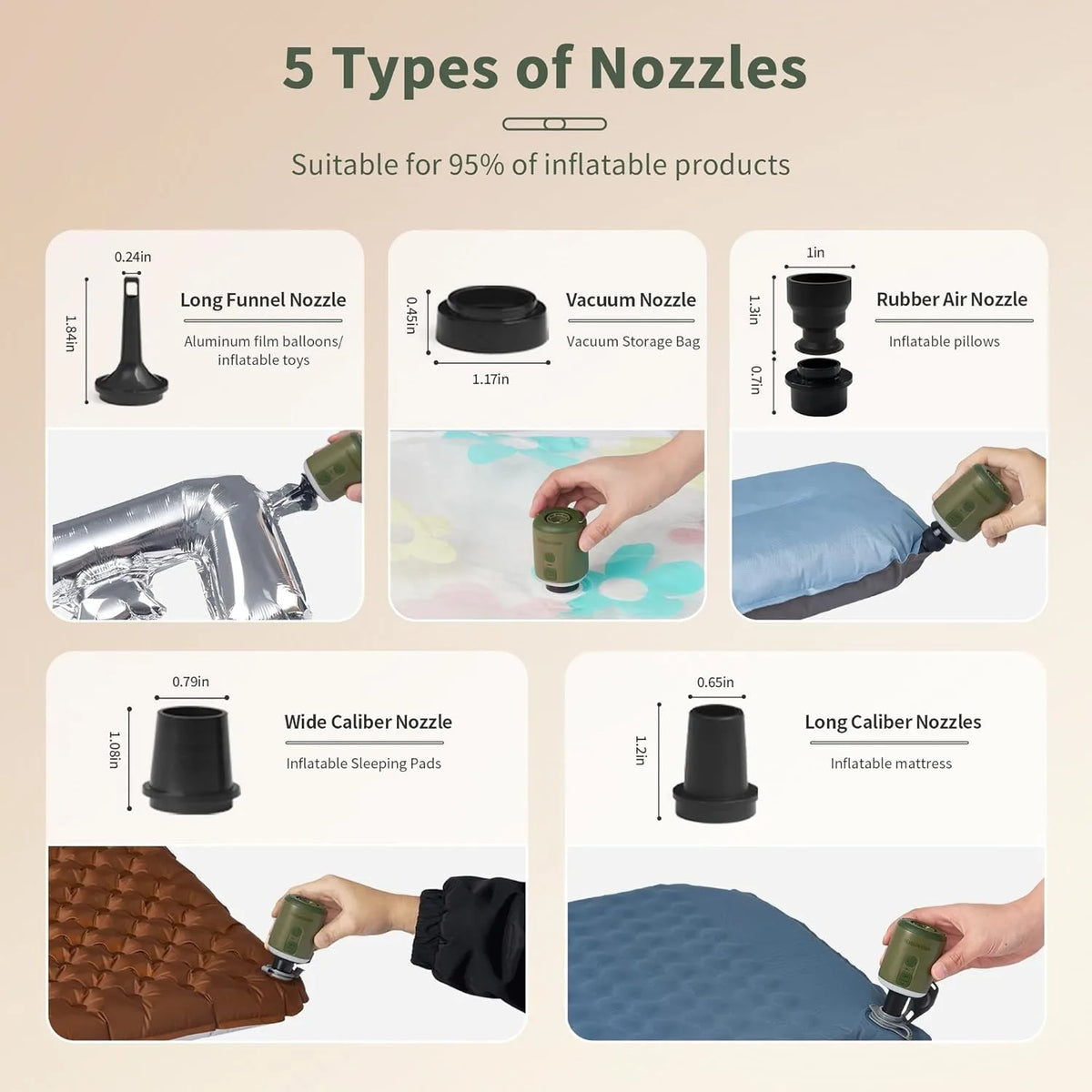 Naturehike Portable Electric Air Pump for Camping and Travel