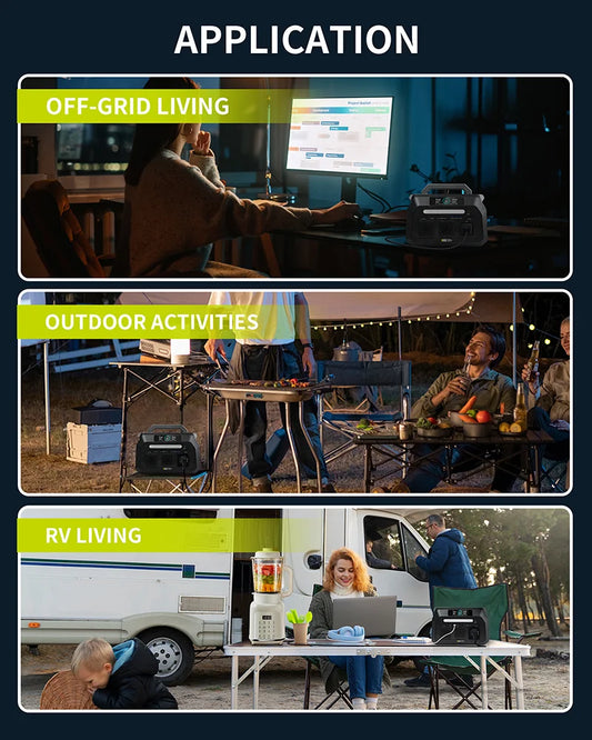IEE Portable Power Station LiFePO4 Backup for Camping and Emergencies