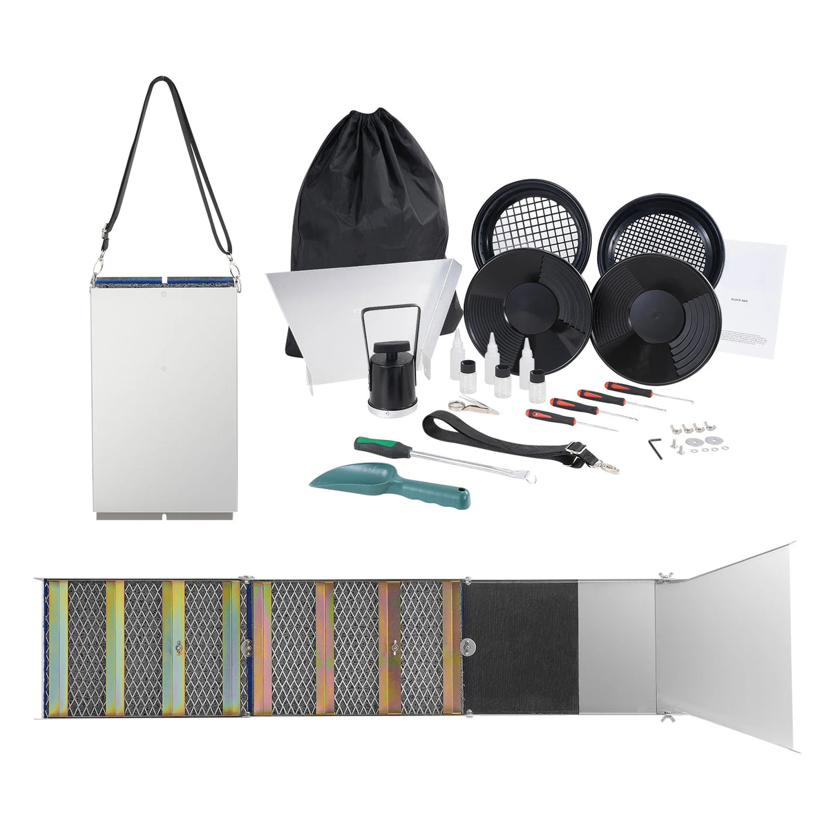 SucceBuy Complete Gold Panning Sluice Box Prospecting Kit