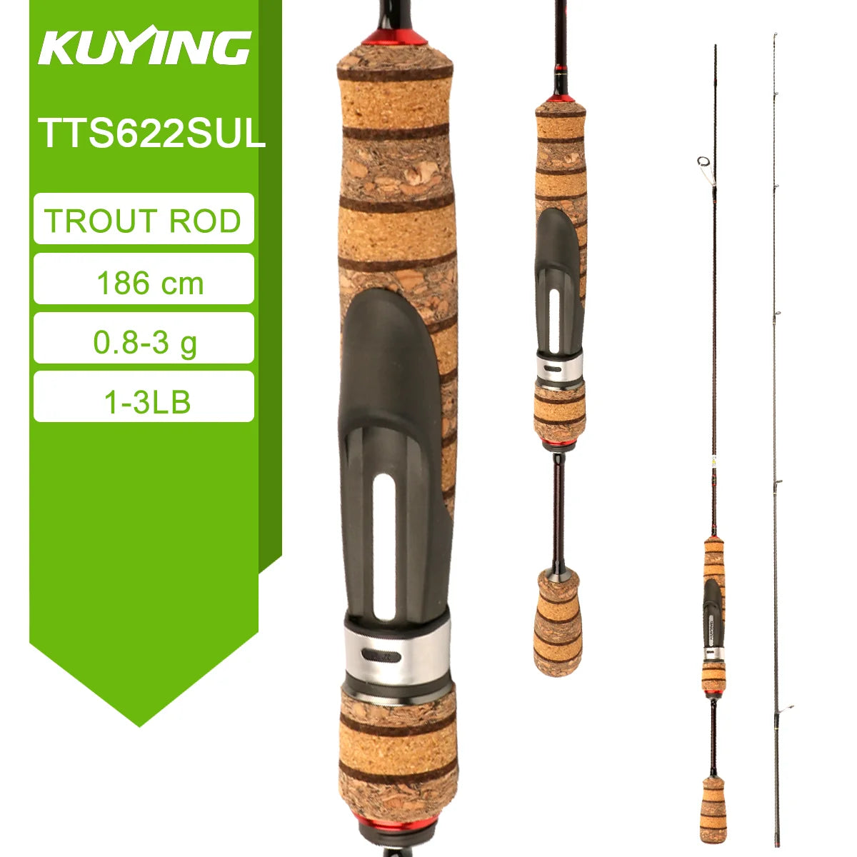 Kuying Teton Carbon Spinning Casting Fishing Rod With Fuji Components