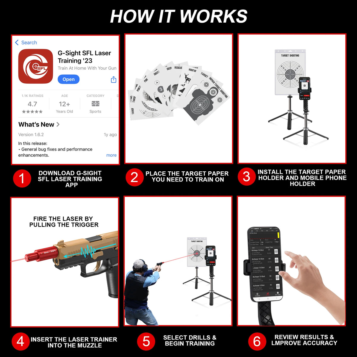 Laser Training System For Home Dry Fire Shooting Practice