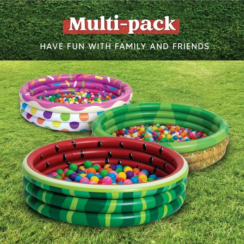 Joyfy 3 Pack Inflatable Kids Swimming Pools With Fun Designs