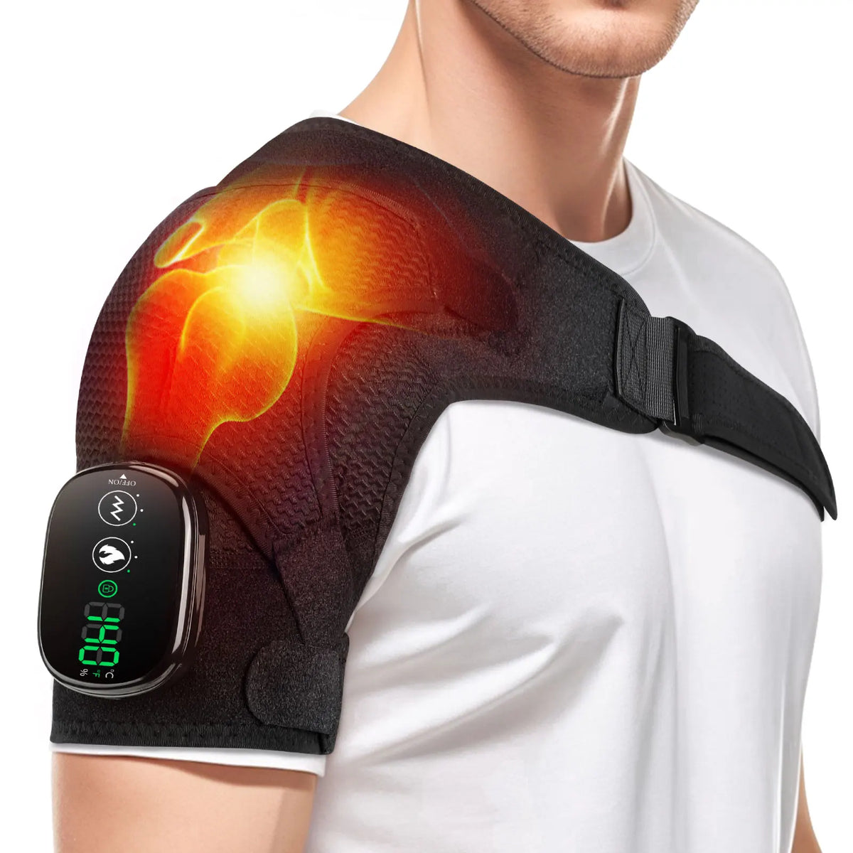 Rechargeable Electric Heating Shoulder Massage Belt for Joint Relief