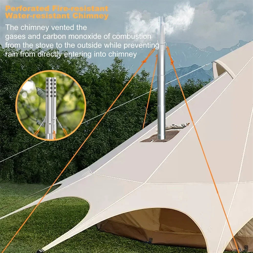 Unho Portable Wood Burning Stove For Outdoor Heating And Cooking