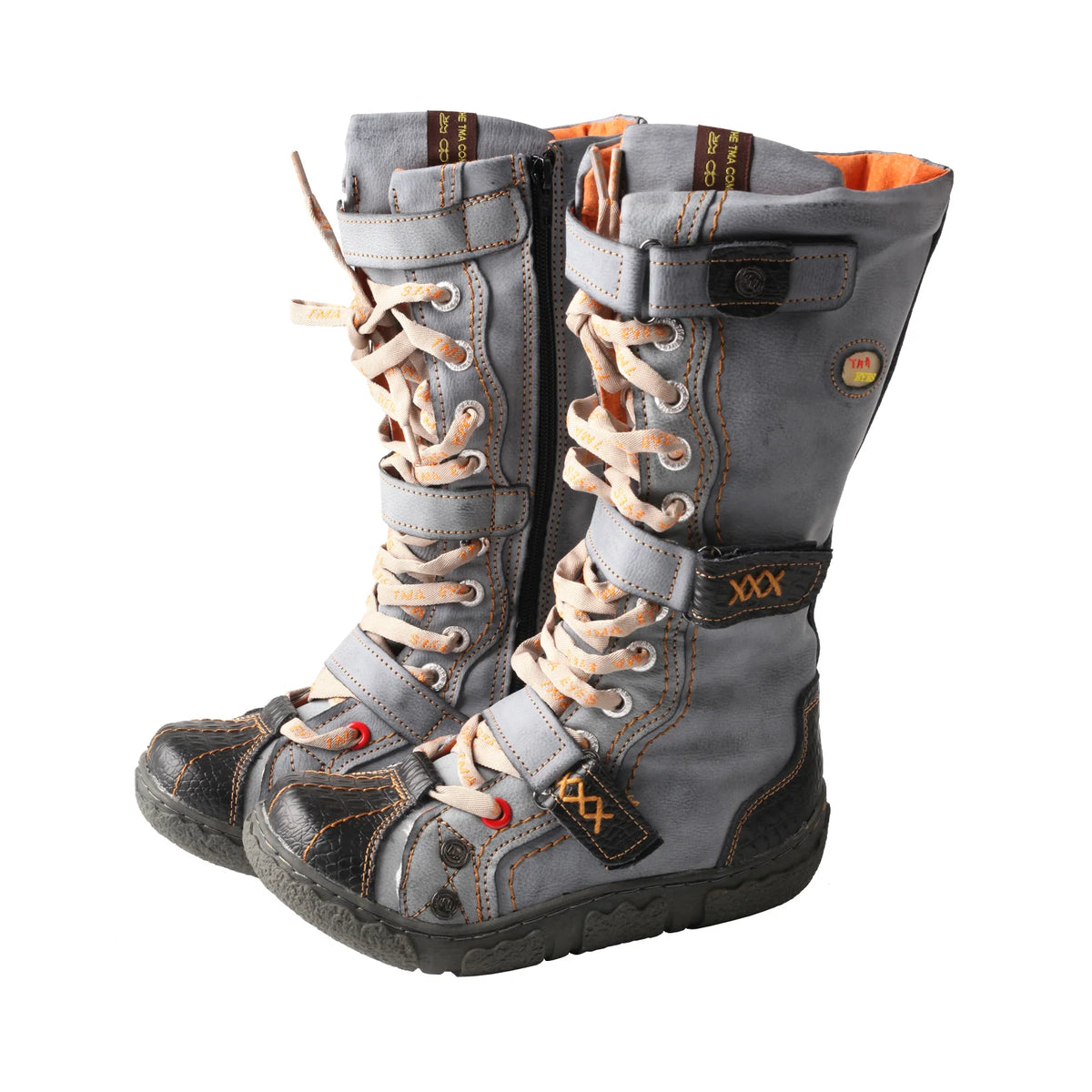 TMA EYES Women's Plush Lined Lace Up Winter Snow Boots