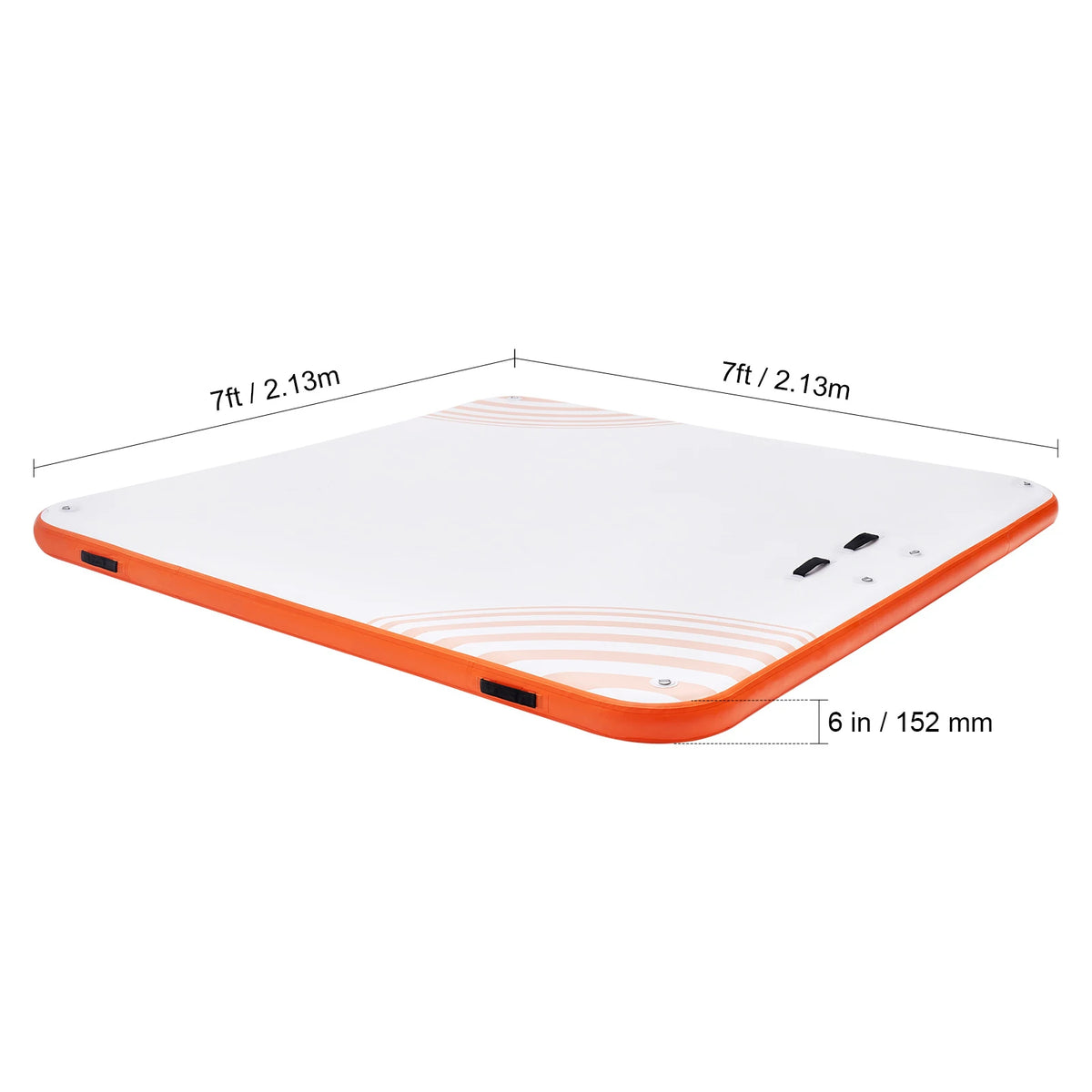 SucceBuy Inflatable Nonslip Floating Pool Dock With Ladder