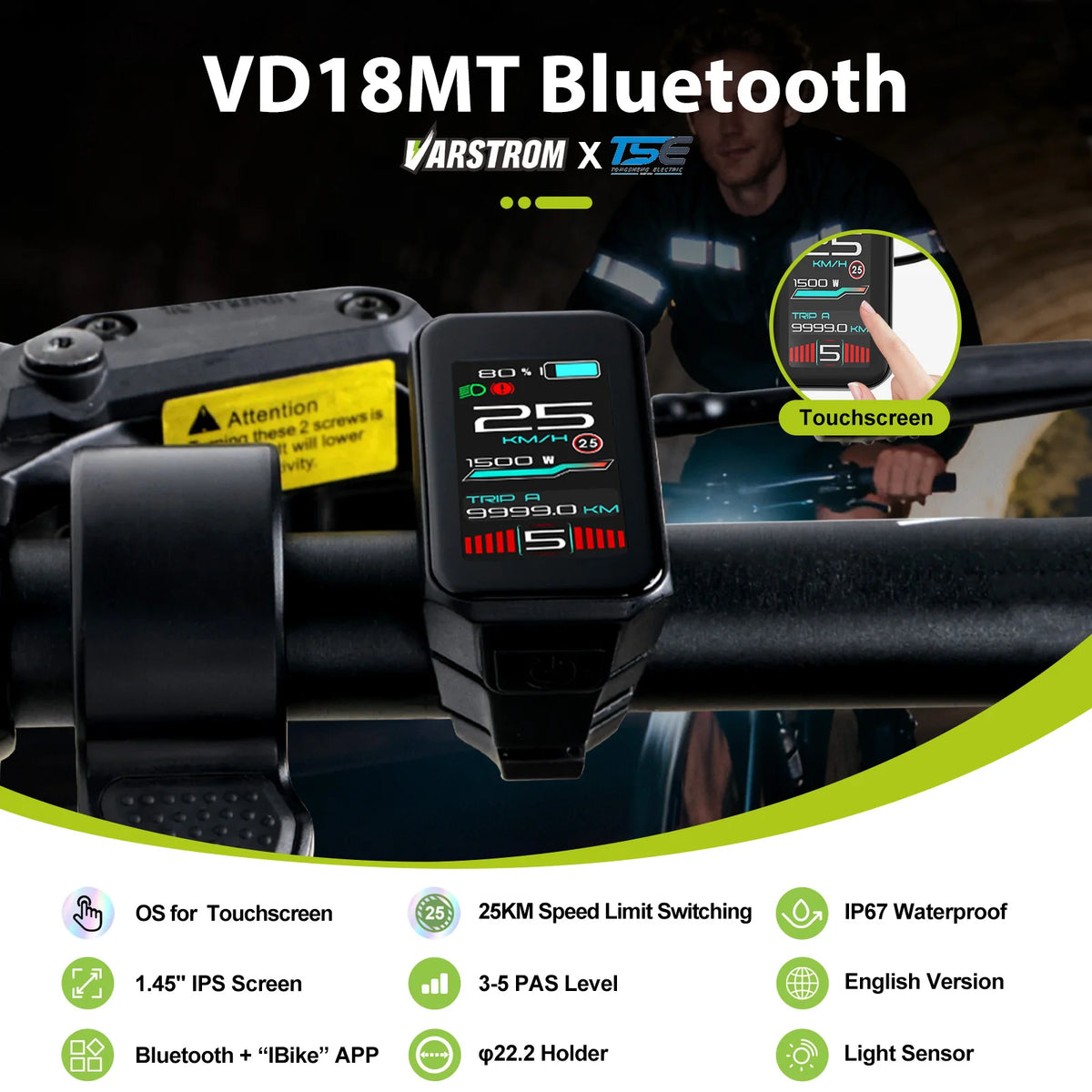 Varstrom Mid Drive Torque Sensor Electric Bike Conversion Kit