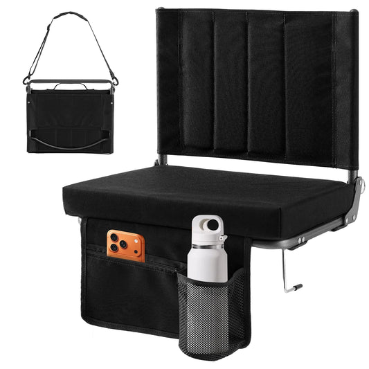 JHK Foldable Outdoor Chair With Back Support And Padded Comfort