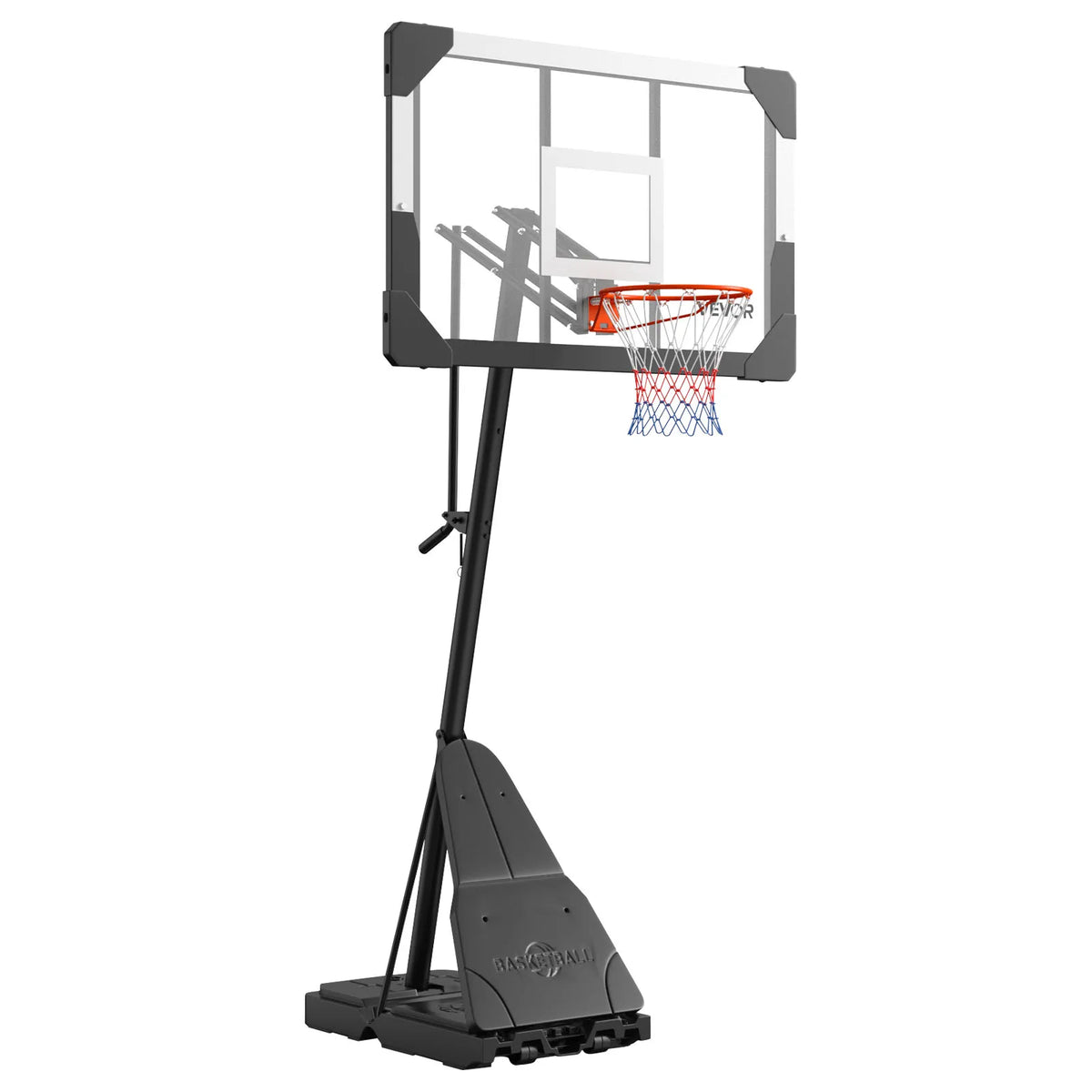 Portable Height Adjustable Basketball Hoop With PC Backboard