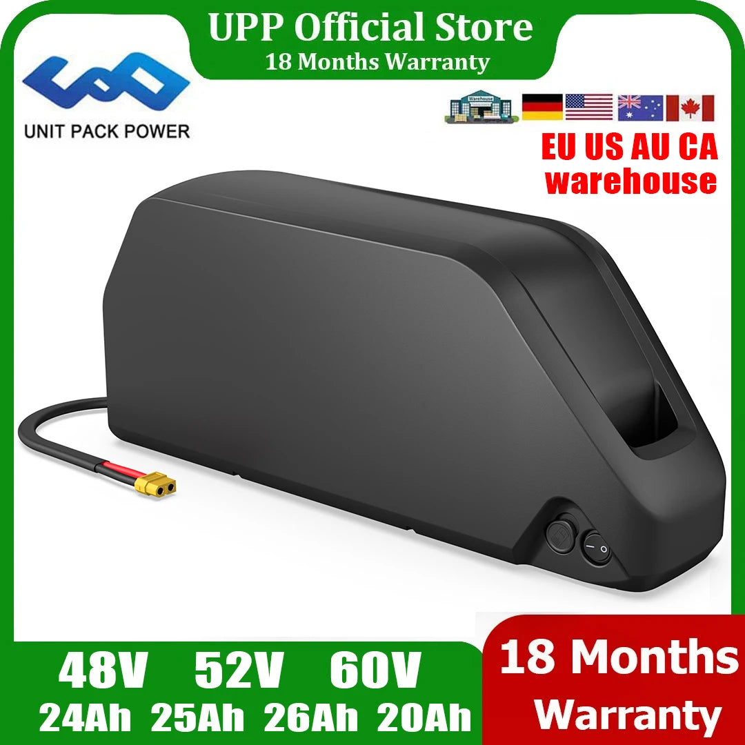 Unitpackingpower Lithium Downtube Battery For Electric Bikes