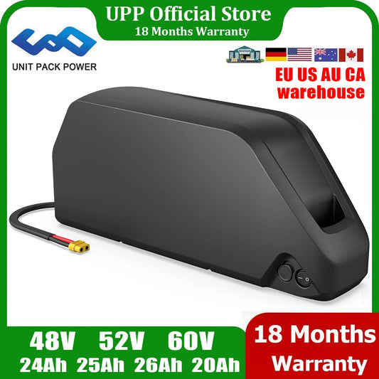 Unitpackingpower Lithium Downtube Battery For Electric Bikes