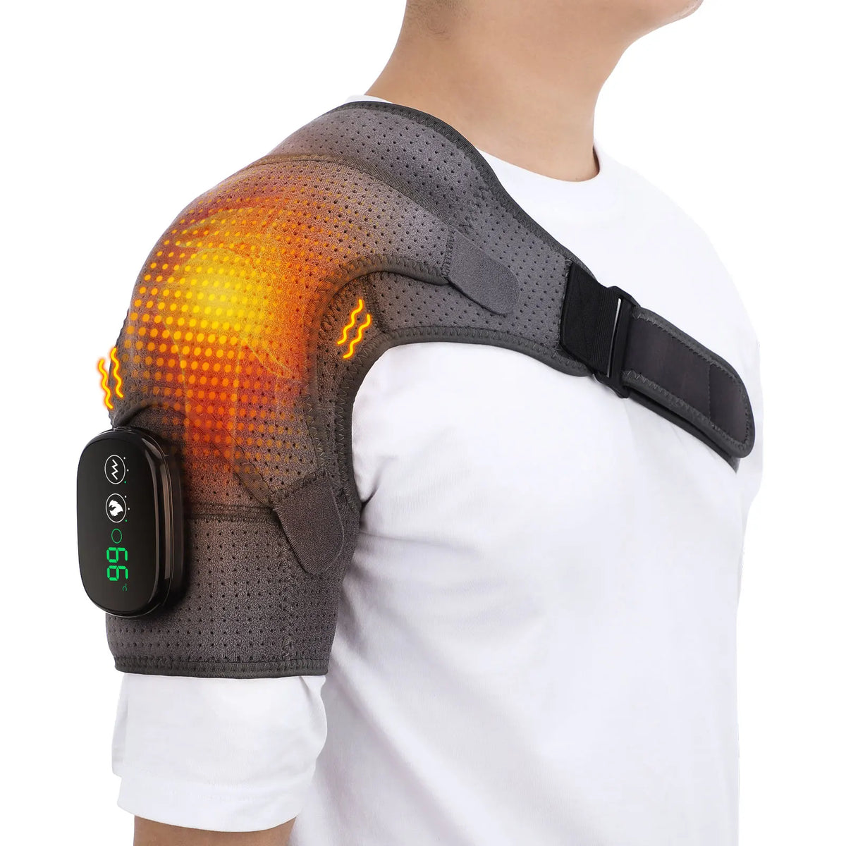 Rechargeable Electric Heating Shoulder Massage Belt for Joint Relief