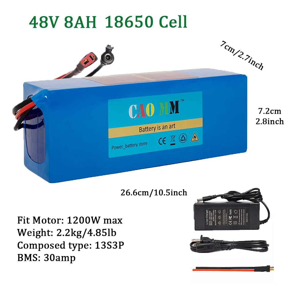 Cao Mm Ebike Battery 10Ah 20Ah Rechargeable Lithium Ion