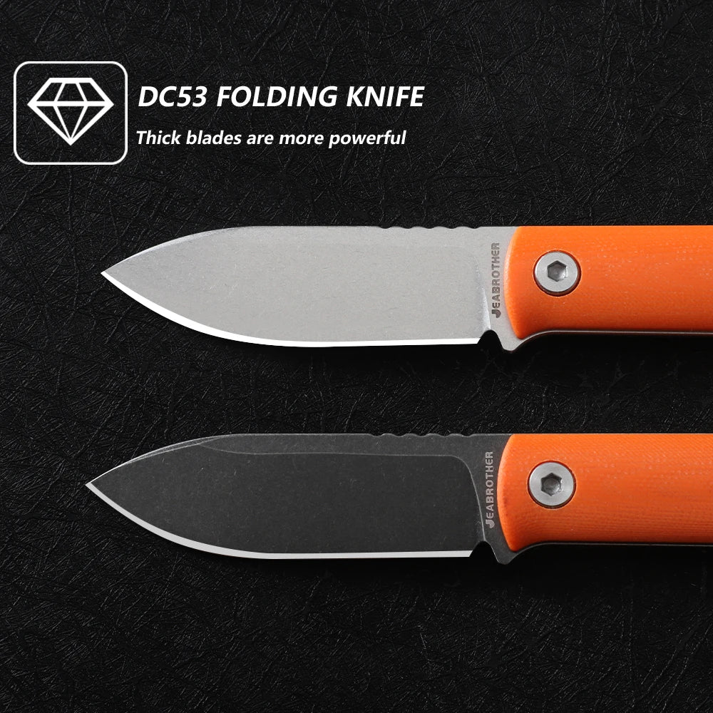 DC53 Steel Fixed Blade Survival Knife With G10 Handle Sheath