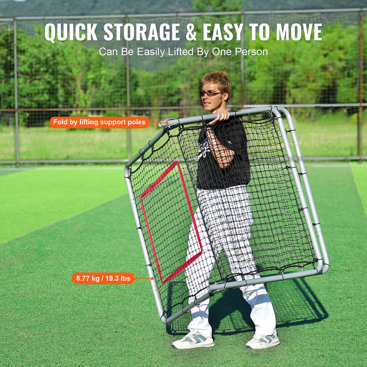 SucceBuy Baseball Softball Rebounder Net For Fielding Practice