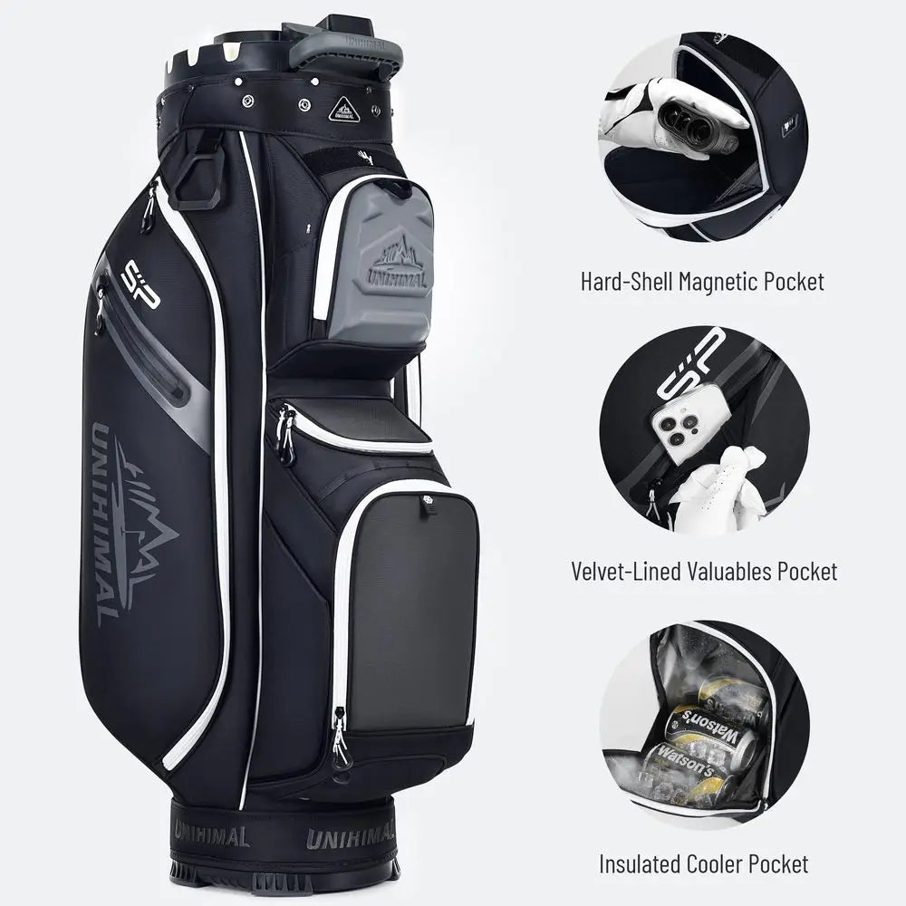 StablePoint Golf Cart Bag With Secure Locking Dividers and Pockets