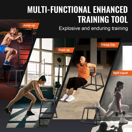 Premium Steel Plyometric Jump Box Anti Slip Fitness Training