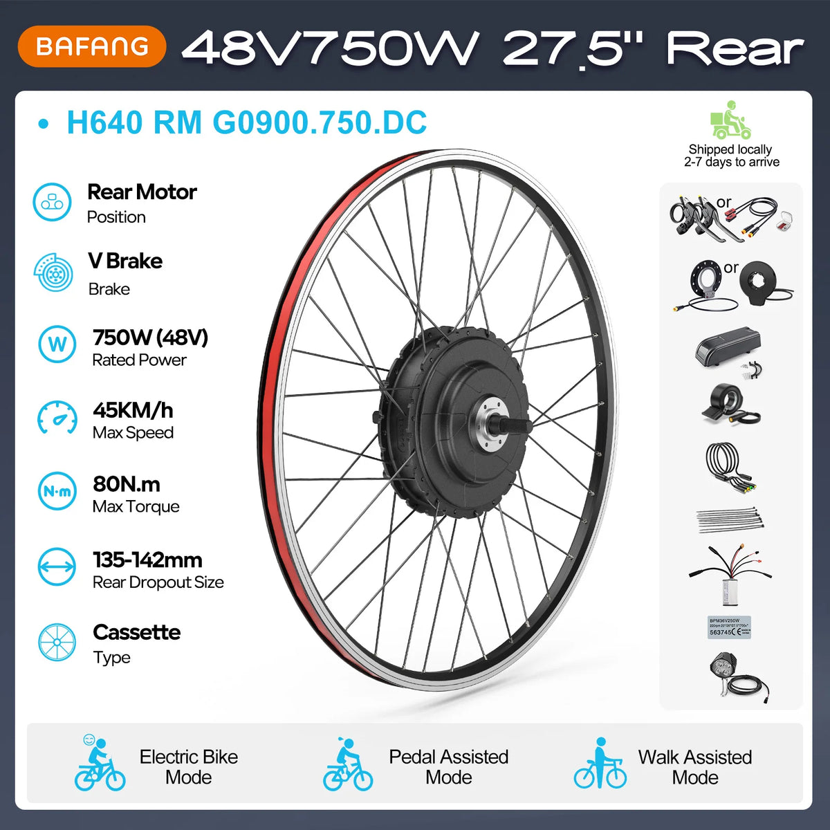 Bafang Brushless Rear Electric Bike Hub Motor Drive
