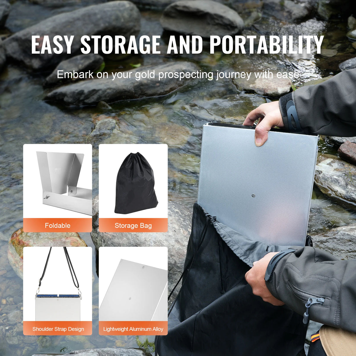 SucceBuy Complete Gold Sluice Box Panning And Prospecting Kit